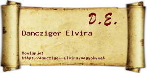 Dancziger Elvira névjegykártya